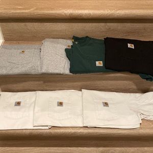 7 Men’s Carhartt Tees (6 Large, 1 XL) BUNDLE